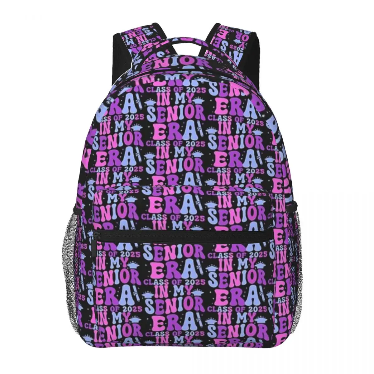 

In My Senior Era Class Of 2025 New Fashion High Capacity Waterproof Backpack Trendy Girls Boys Laptop School Book Bag