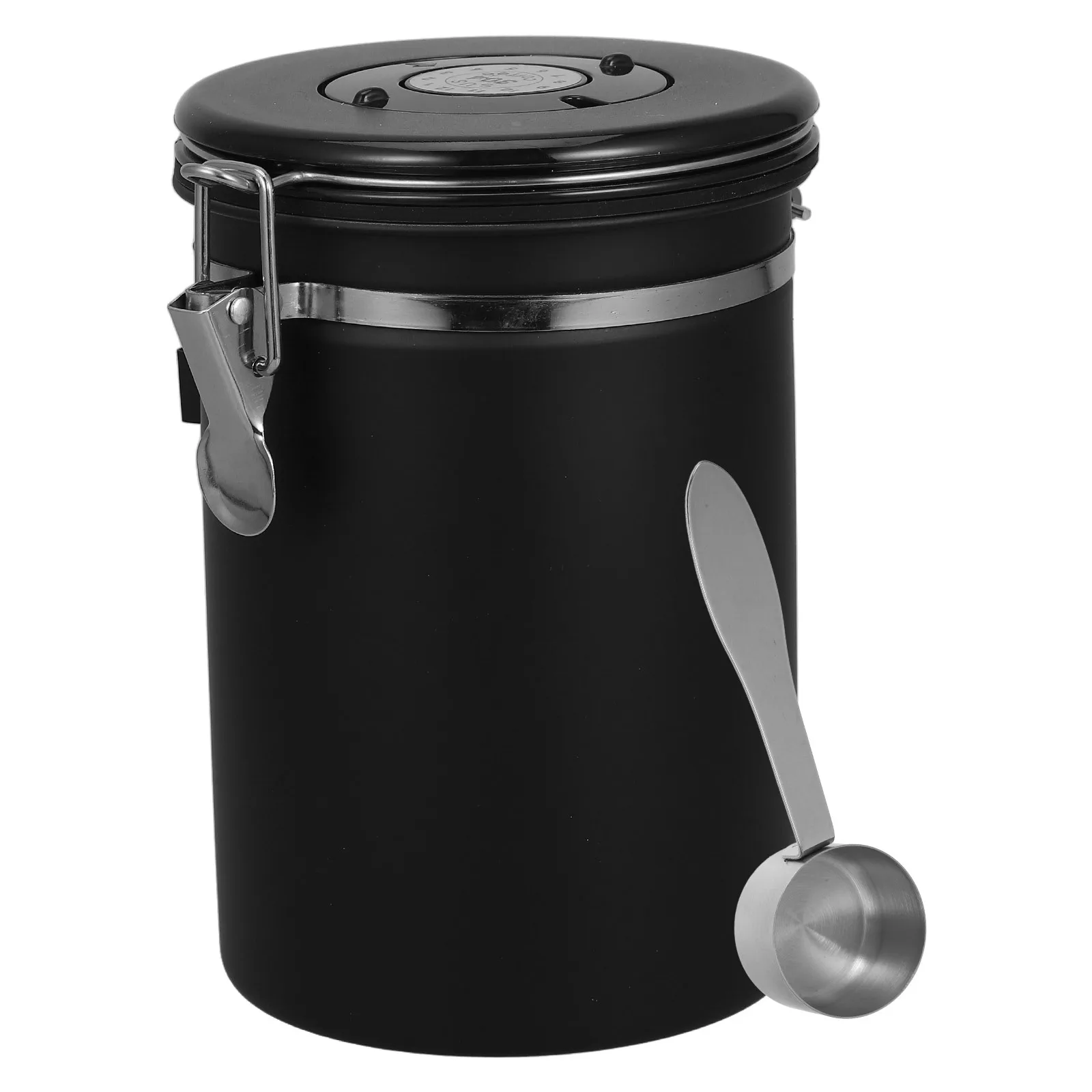 

Stainless Steel 1.8L Multi-Function Storage Canister Airtight Coffee Bean Tea Leaf Container Kitchen Storage Jar Reusable Metal