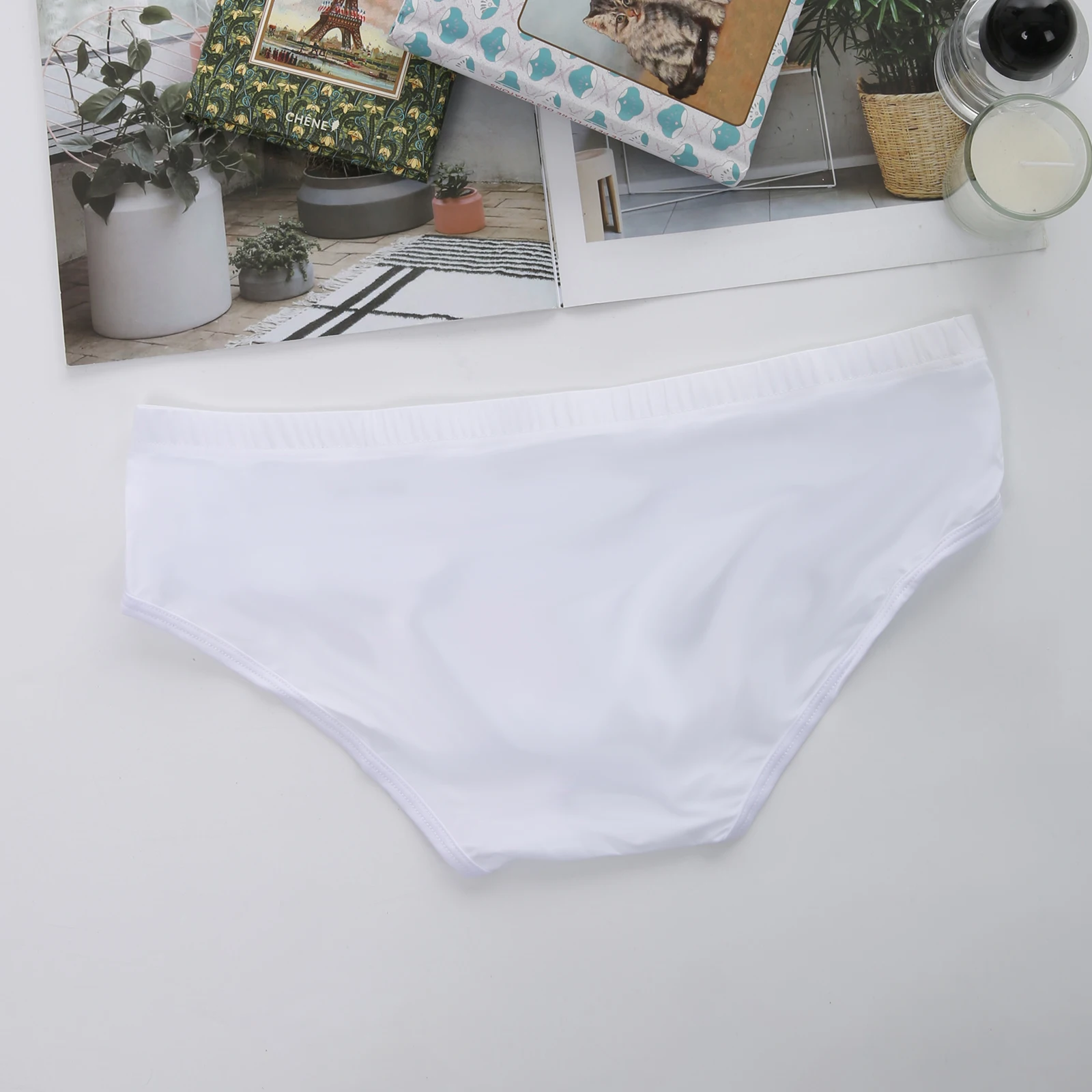 Herren Schnelltrocknende Eisseide Sport-Slips Elastische Durchsichtige Bodybuilding-Unterwäsche Athletische Unterhosen Atmungsaktive Trainingsunterwäsche – Detail 2
