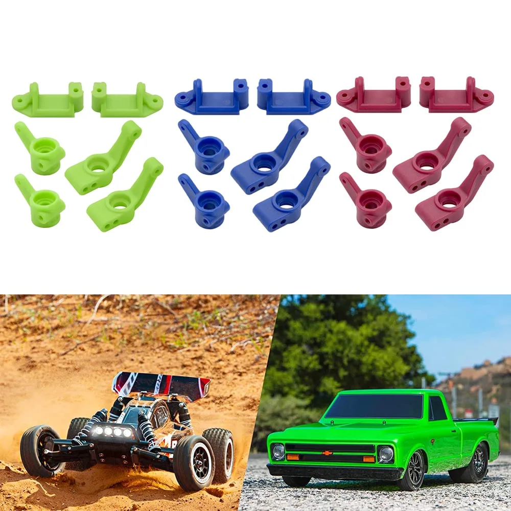 Esilun plastikowy przedni blok i klocki kierownicy oraz tylne wsporniki osi do Traxxas 1/10 2WD Slash, panika, Rustler