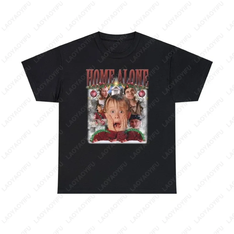 Retro Home Alone Christmas Kevin Mccallister Tees Men Women Vintage Nostalgia Classics Movie Tshirt Cotton Trend Hipster Tops