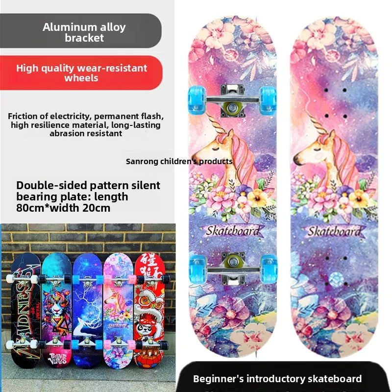 Dek Draagbaar Downhill Beginner All-Terrain Longboard Fiber Carbon Houten Skateboard Kinderen Legering Aluminium Pro Complete Street
