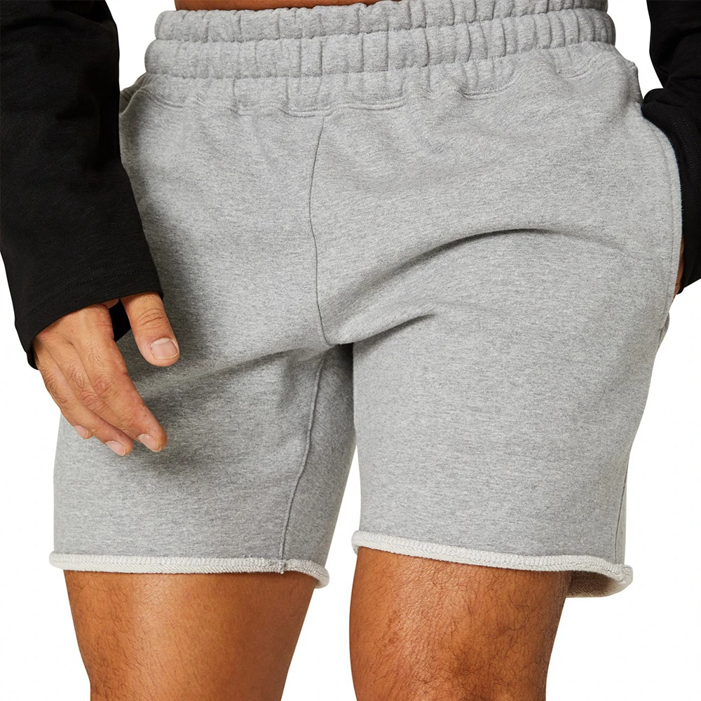 Mens Workout Fitness Shorts Breathable Jogger Shorts Training Gym Bodybuilding Quick Dry Leisure Running Deep Squat Shorts Grey