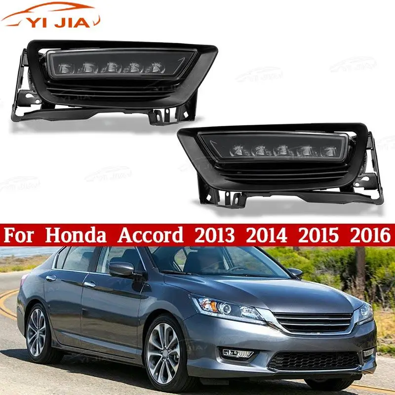 

For Honda Accord 2013 2014 2015 2016 Car DRL Fog lamp LED Daytime Running Light 2PCS LED Fog Lights Replacement