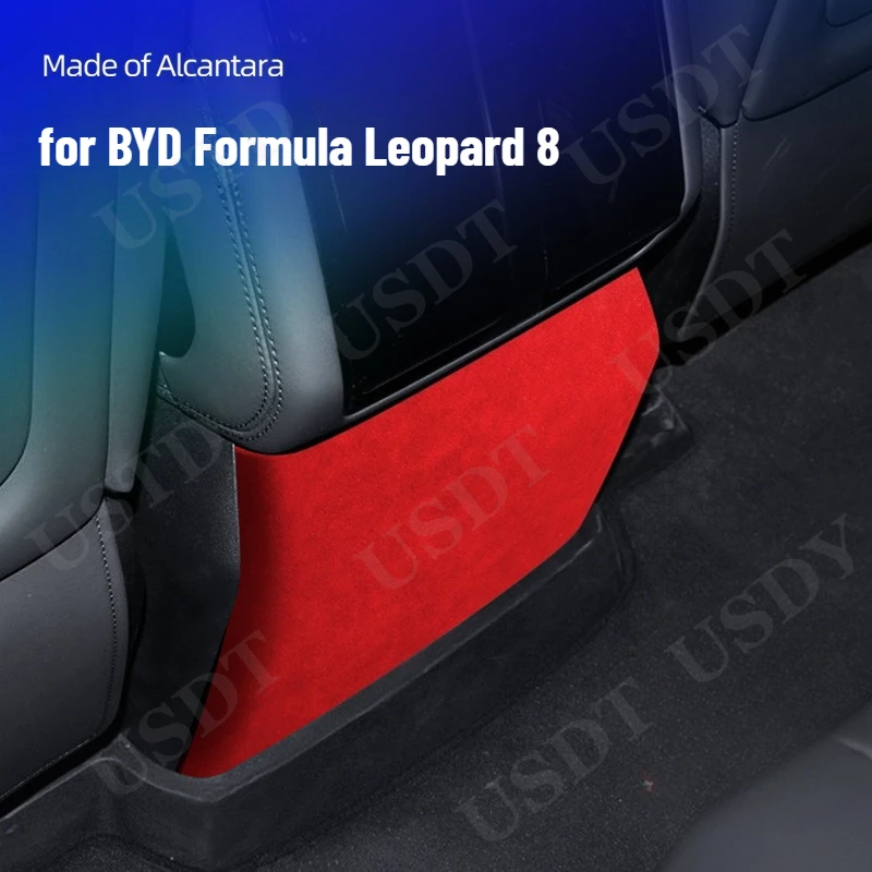 

for BYD Formula Leopard 8 Made of Alcantara Rear Armrest Sheath Shell Cover Back Air Vent Anti-kick Mat Interior Accessories