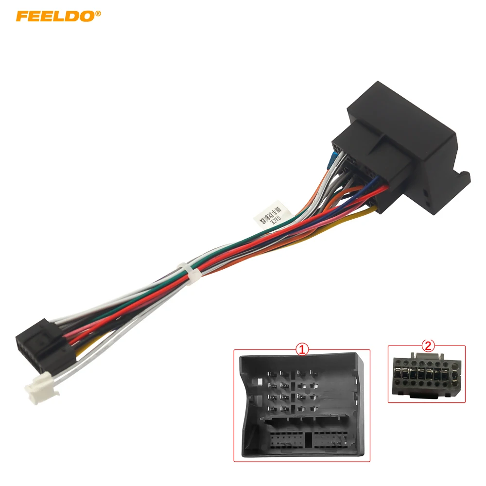 

FEELDO Car 16pin Power Cord Wiring Harness Adapter For Geely Borui (GC9) 2017 Auto Radio Installation Head Unit #HQ3344