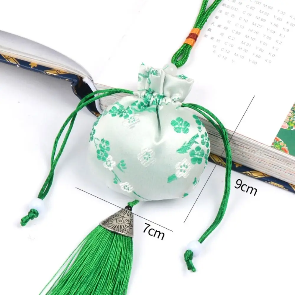 الرجعية زهرة المرأة الكيس شنقا التطريز مجوهرات حقيبة التخزين قلادة سيارة معلقة النمط الصيني الكيس فتاة