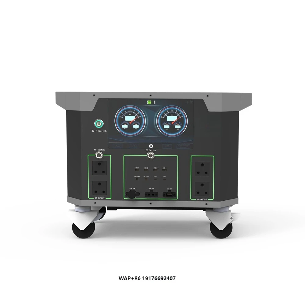 Gerador solar de emergência 3200W saída estação de energia portátil 3000Wh 6000Wh estação de armazenamento de energia