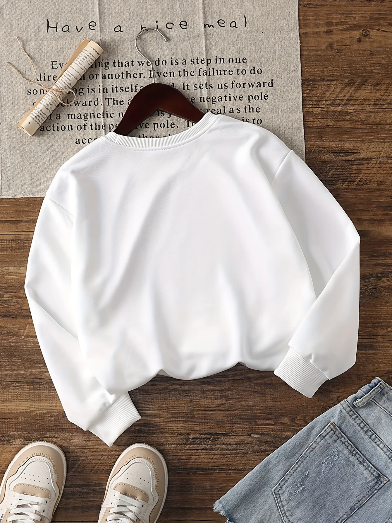 Women's casual home wear spring-autumn round-neck pullover, for commuting, comfortable and versatile