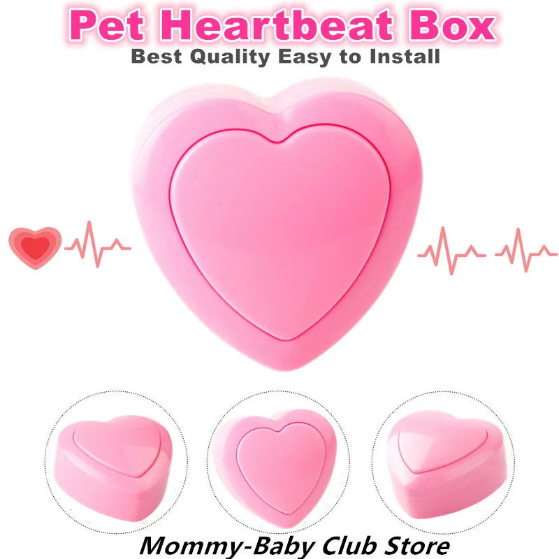 Heartbeat Pet Simulated Heartbeat for Puppy dogs cats toy Pets Toys Reborn Doll Anxiety Calming Training Behavioral Aid Sleep