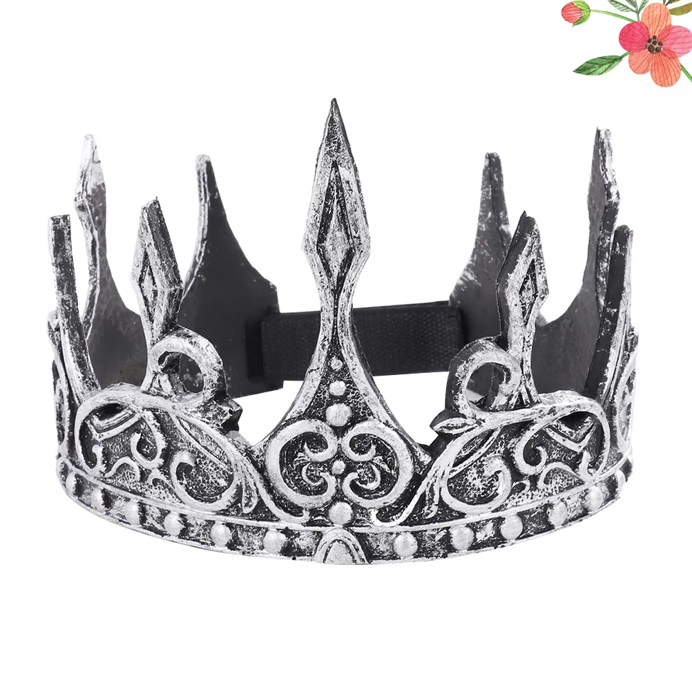 

Crown Headband King Men Tiara Foam Royal Men Crown Prince Tiara Halloween Crown Headdress Medieval King Men Tiara Tiara Headband