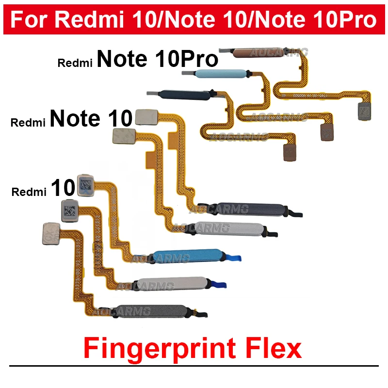 

1 шт. для Redmi 10 Note 10 10Pro Главная Кнопка сенсорный идентификатор отпечатка пальца детали