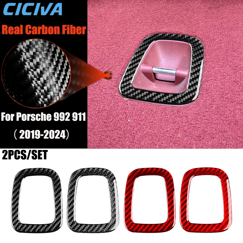 

Автомобильные аксессуары из углеродного волокна, задний съемник, декоративная модифицированная внутренняя накладка, мягкая наклейка для Porsche 911 992 2019-2024