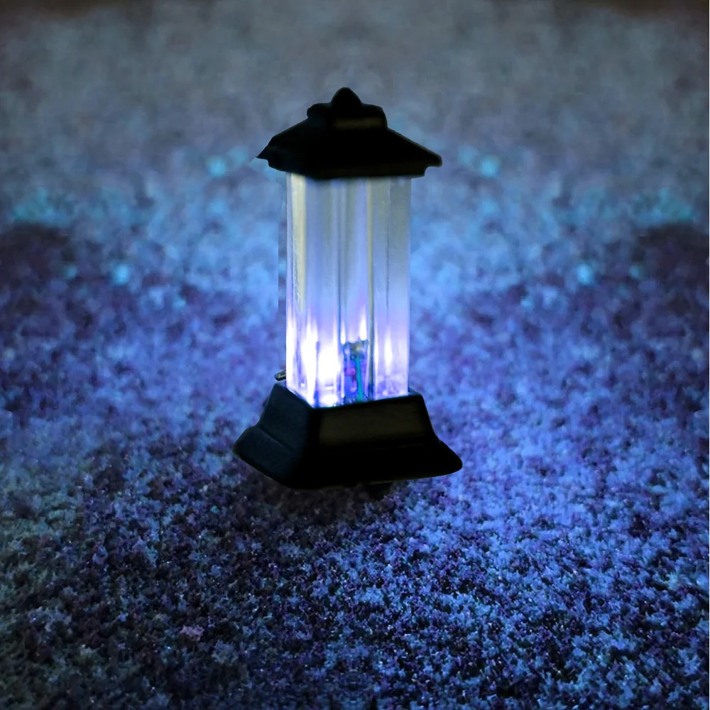 Lámpara de césped en miniatura HO, modelo 12V Led 1:87, iluminación de jardín, arquitectura artesanal, materiales de construcción, paisaje de pastizales para Diorama, 6 uds.