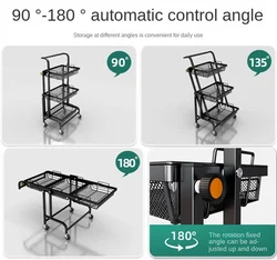 kitchen accessories tools Mobile small cart kitchen storage rack, floor to ceiling, multi-layer vegetable basket storage box