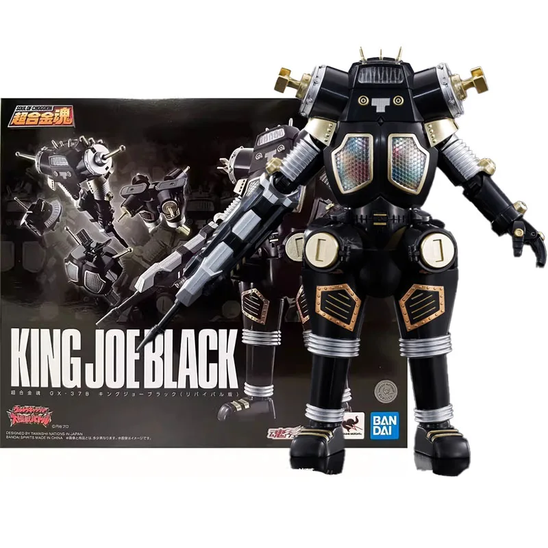 Bandai-Genuine Anime Ultraman King Joe Black Soul OF CHOGOKIN GX-37B Action Figure, Brinquedos Modelo Colecionáveis, Action Figure Original, Presentes