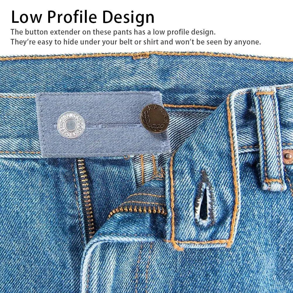 Jeans Waist Expander Denim Button Button Pants Expander Waist Expansion Buckle Button Belt Expansion Buckle