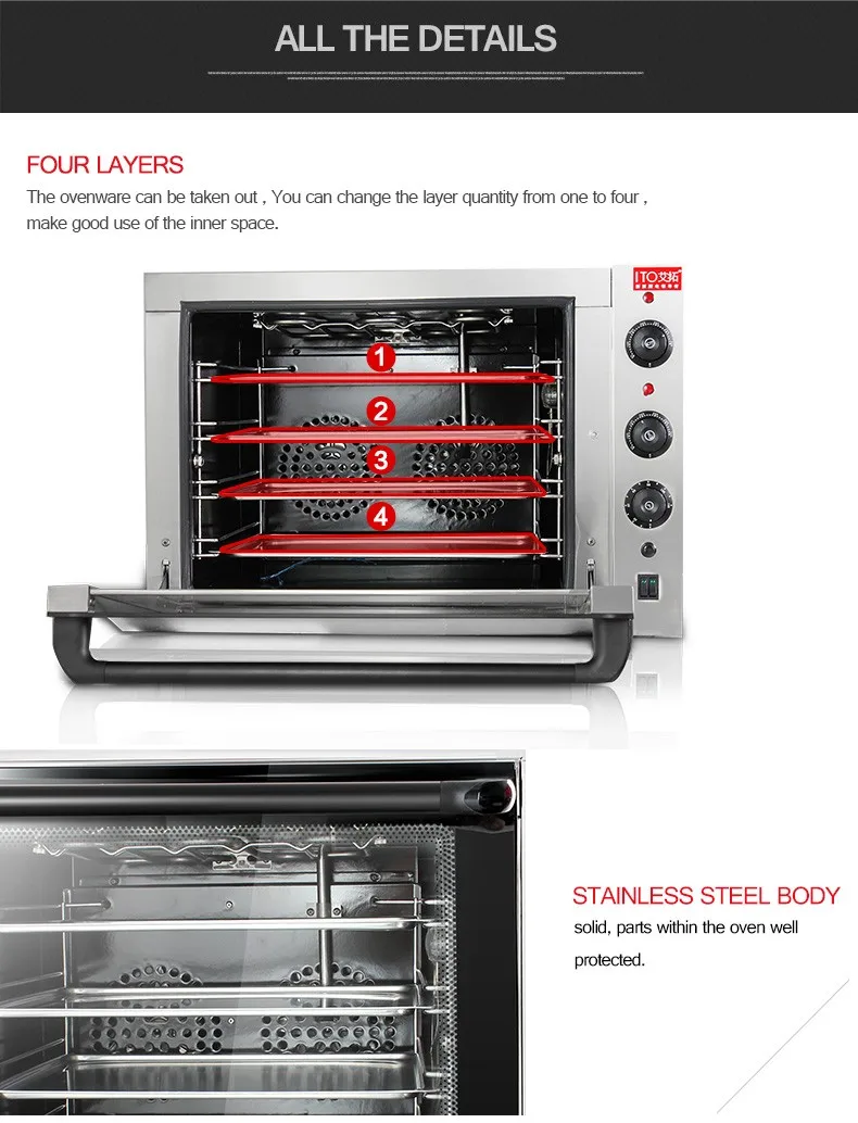 Electric convection baking oven for sale