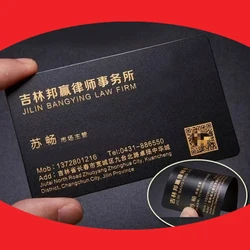 PVC Business Card Custom Plastic Waterproof Frosted 100 Rounded corners Logo Name Free Design Thank You Card Matte Business Card