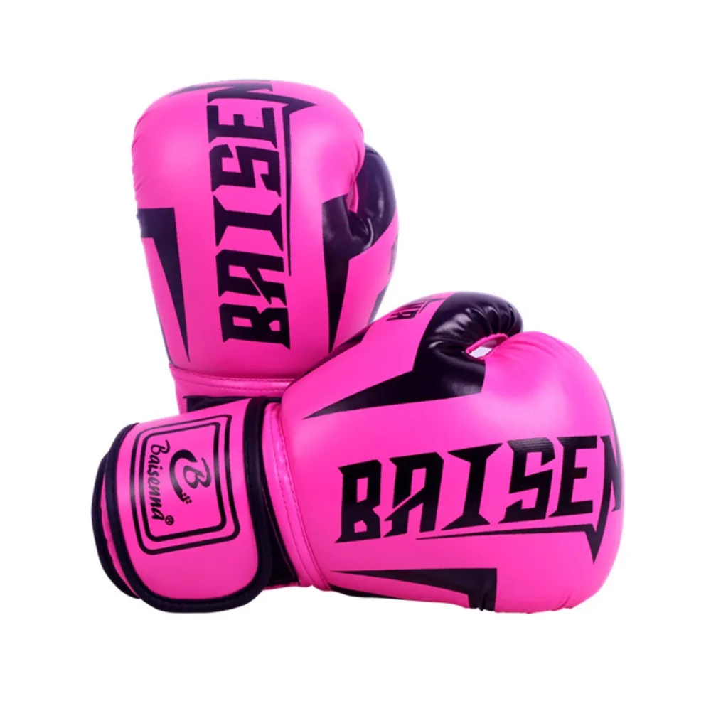 1 Paie of 8 oz 10 oz Boxing Gloves Wear-resistant PU Leather Training Gloves Humanized Design Integrated Inner Liner