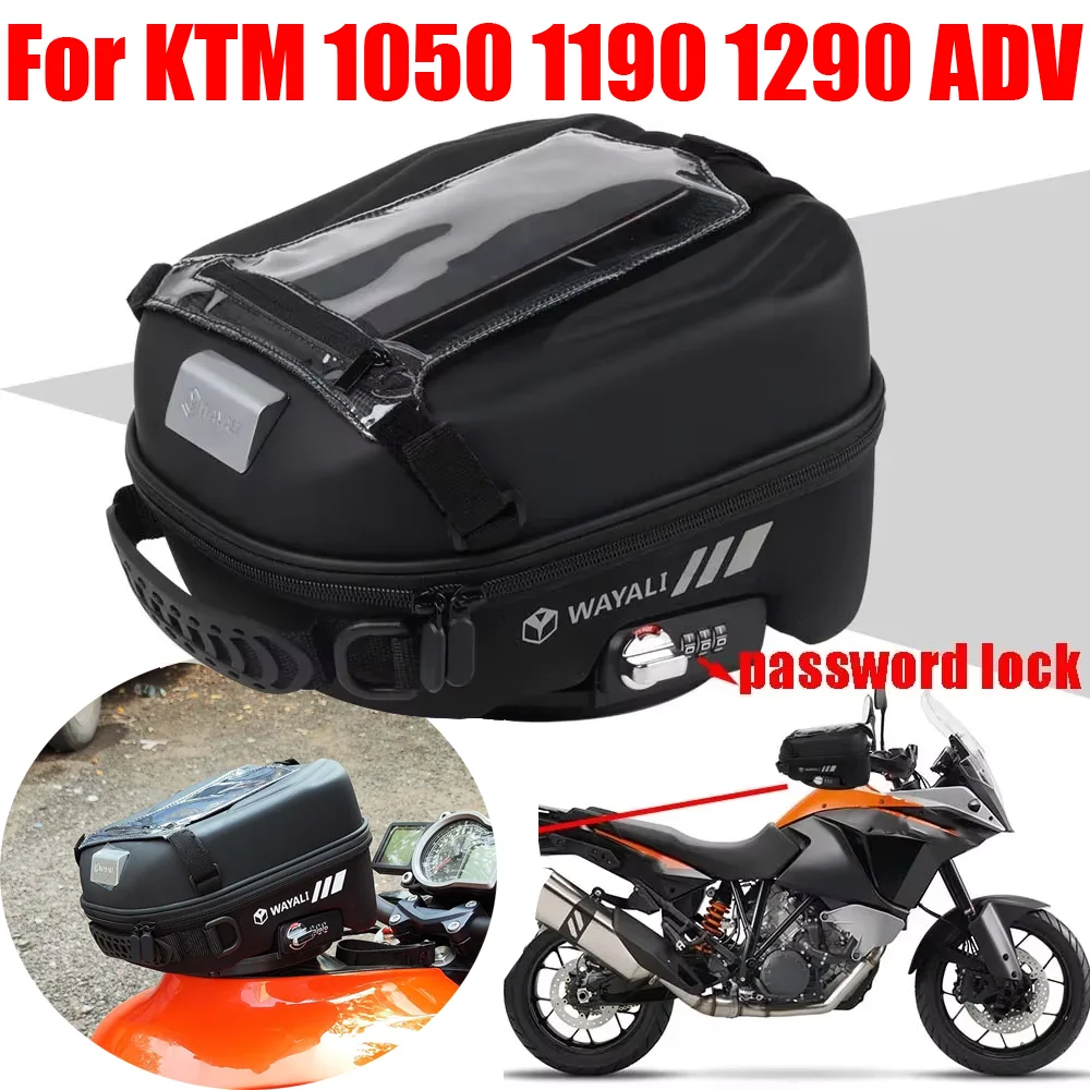 For KTM 1050 1190 Adventure 1290 Super Adventure ADV Accessories Tank Bag Storage Luggage Tanklock Backpack GPS Navigation Bags