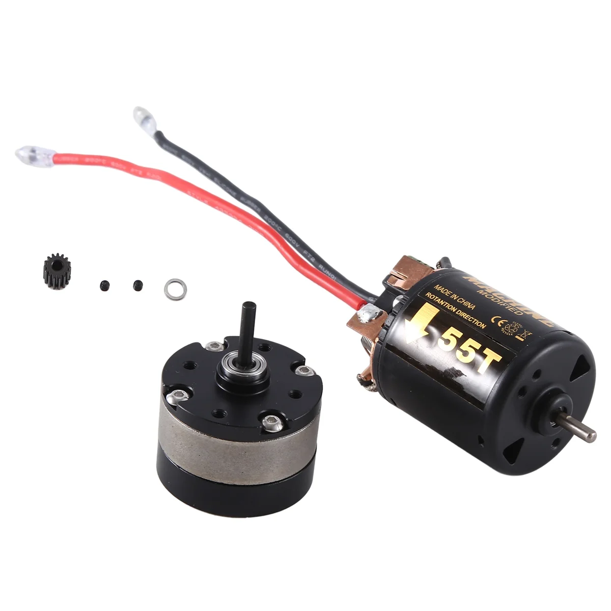 RCXAZ 540 Brushed Motor and 1: 4.2 Ratio Reducer Planetary Gearbox for 1/10 RC Crawler Car Axial SCX10 TRAXXAS TRX4, 55T