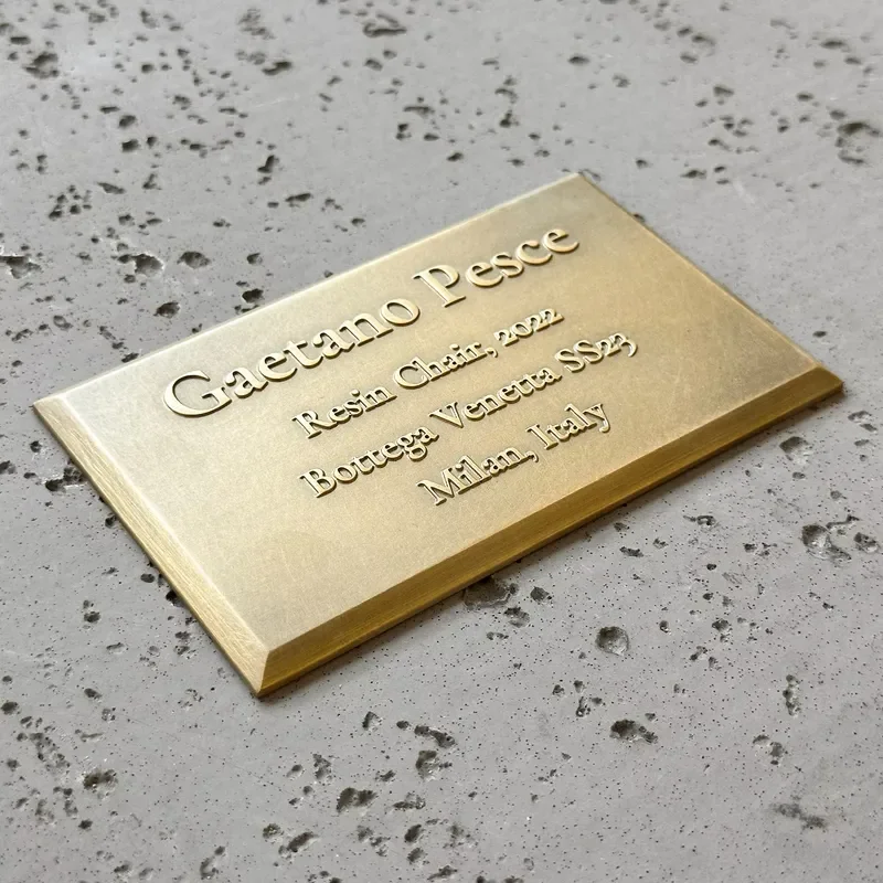 Brass Relief Carved Custom Villa Studio Metal Plaque Commercial Use Wall Mount Alphanumeric Text Billboard Logo Signboard