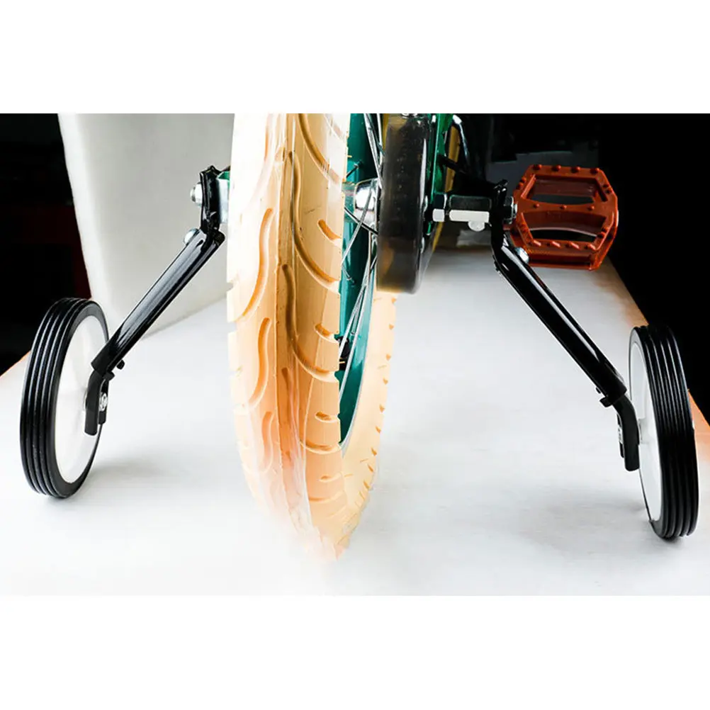 

1Pair Bike Training Wheels Auxiliary Rear Wheel Stabilizers Adjustable Slip-Proof Noise- Support Balance