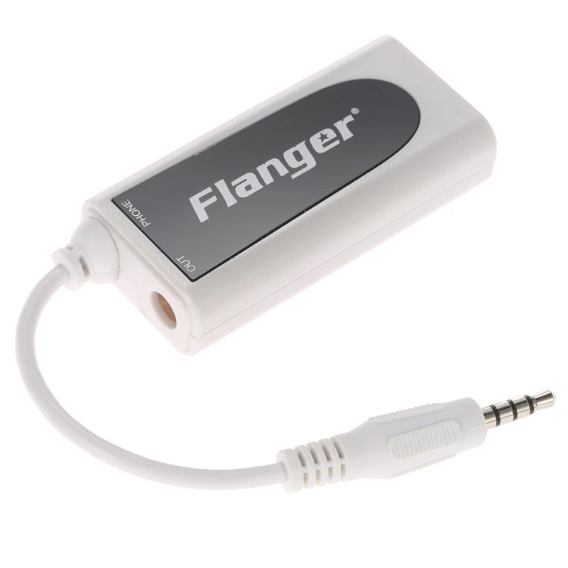 Flanger FC-21 Guitar Adapter Electric Guitar/Bass Linker with 3.5mm Audio Plug Adapts to iPhone/iPad/Android Phones and Tablets