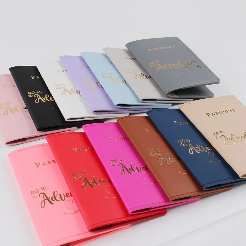 1PC Ticket Passport Holder Letter Pattern Passport Covers Men Travel Passport Protective Cover Women ID Credit Card Holder Case