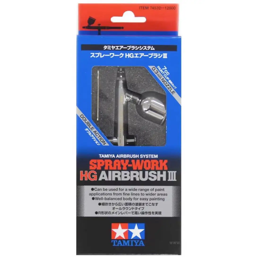 Tamiya 74532 Spray-Work Hg Airbrush Iii 0.3mm Nozzle Enables Model Painting Tool