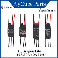 FLYCOLOR Flydragon Lite 1pcs 20A/30A/40/50A 5V BEC 2-4S Brushless ESC for RC Airplane Fixed-Wing FPV Drones 1pcs RC Tools