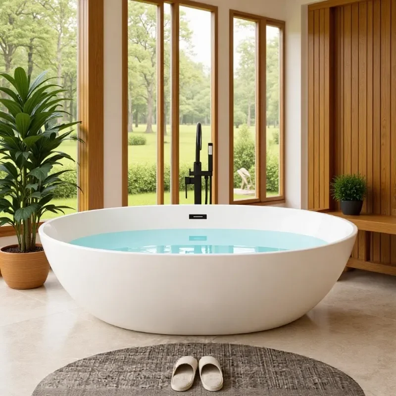 for Hotel B&B Wholesale Acrylic Bathtub Engineering Tub 1.2-1m High Quality Thin Edge Bath Source Direct Supply