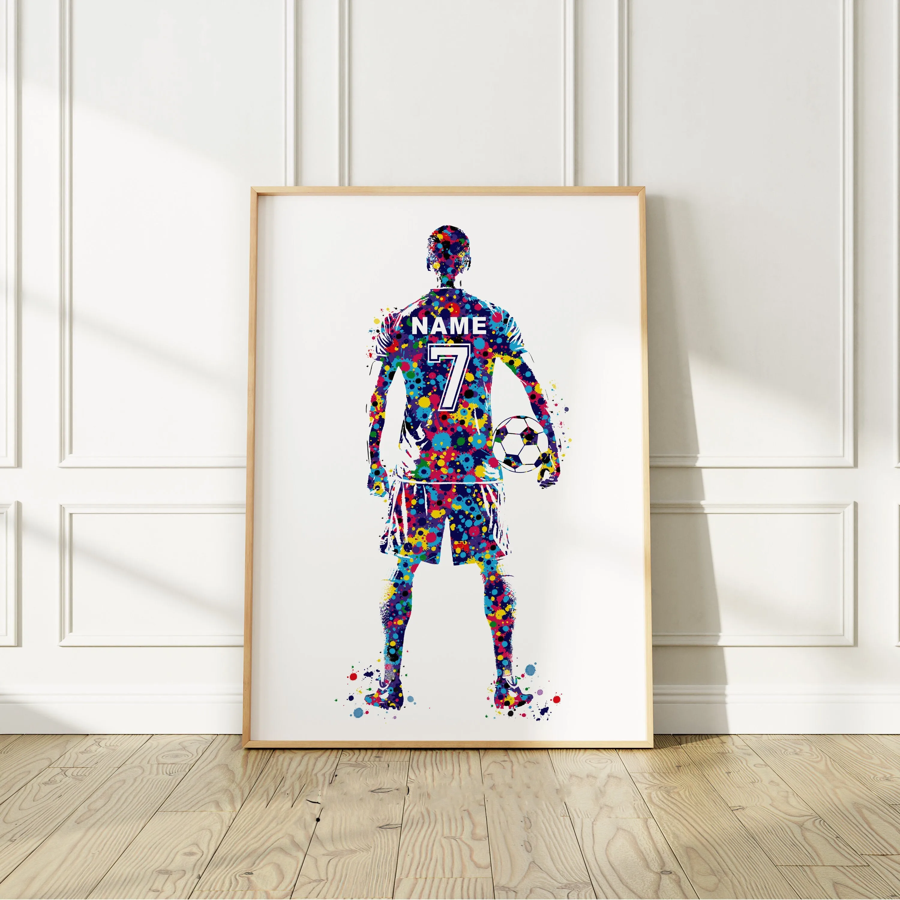 Personalized Soccer Poster Customize Your Favorite Star's Name And Number Soccer Wall Art Soccer Jersey Prints football Gifts