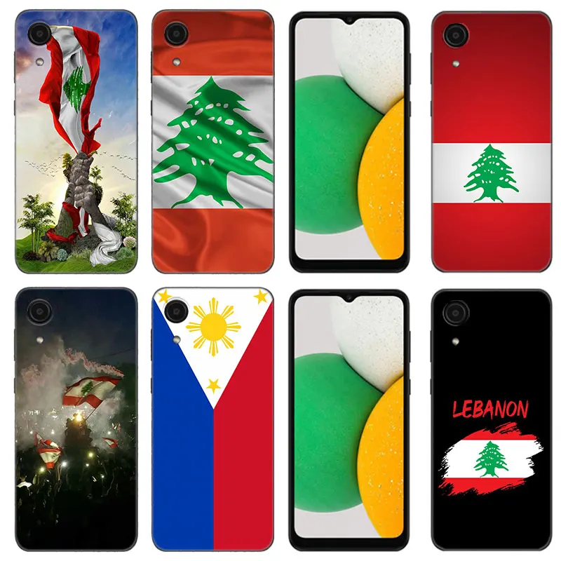 Lebanon Flag Passport Black Phone Case For Samsung Galaxy A01 A03 Core A04 E A02 A05 A10 A20 A21 A30 A50 S A6 A8 Plus A7 2018