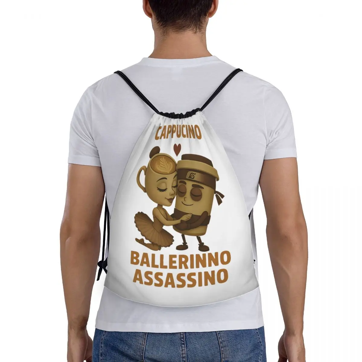 حقيبة ظهر كابتشينو راقصة الباليه اساسينو برباط حقيبة رياضية للصالة الرياضية حقائب برينروت الإيطالية للتمرين