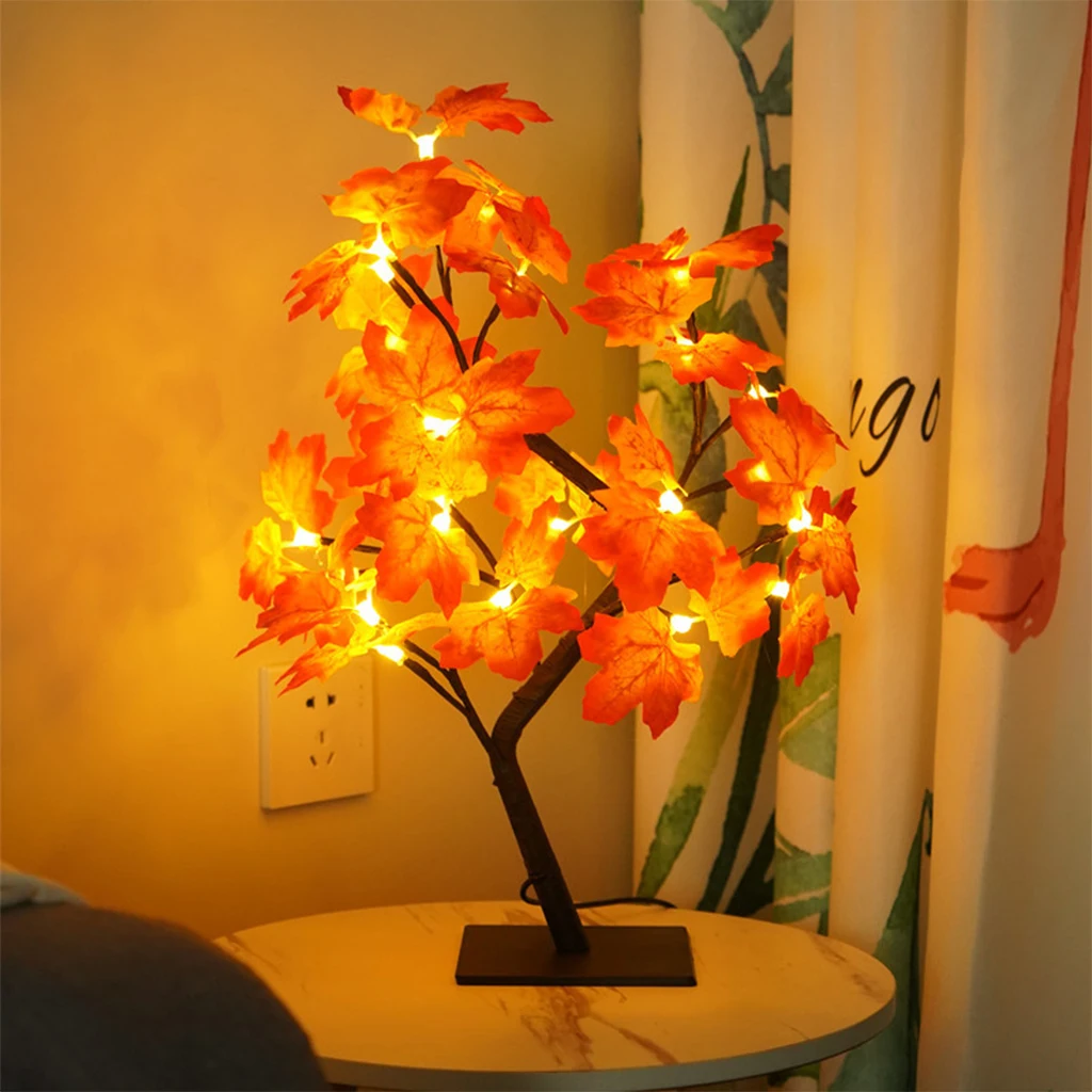 Table Lamp Leaves}} Tree Light Room Bedroom Festival Wedding Romantic Decor