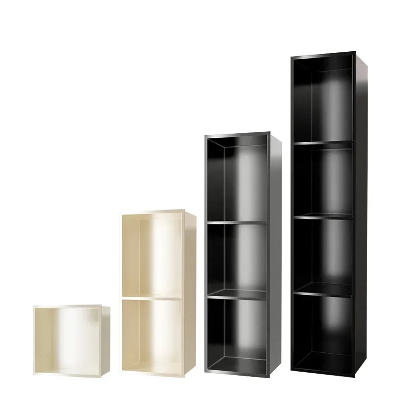 

Stainless steel niche bathroom embedded TV niche metal finished toilet shower room rack