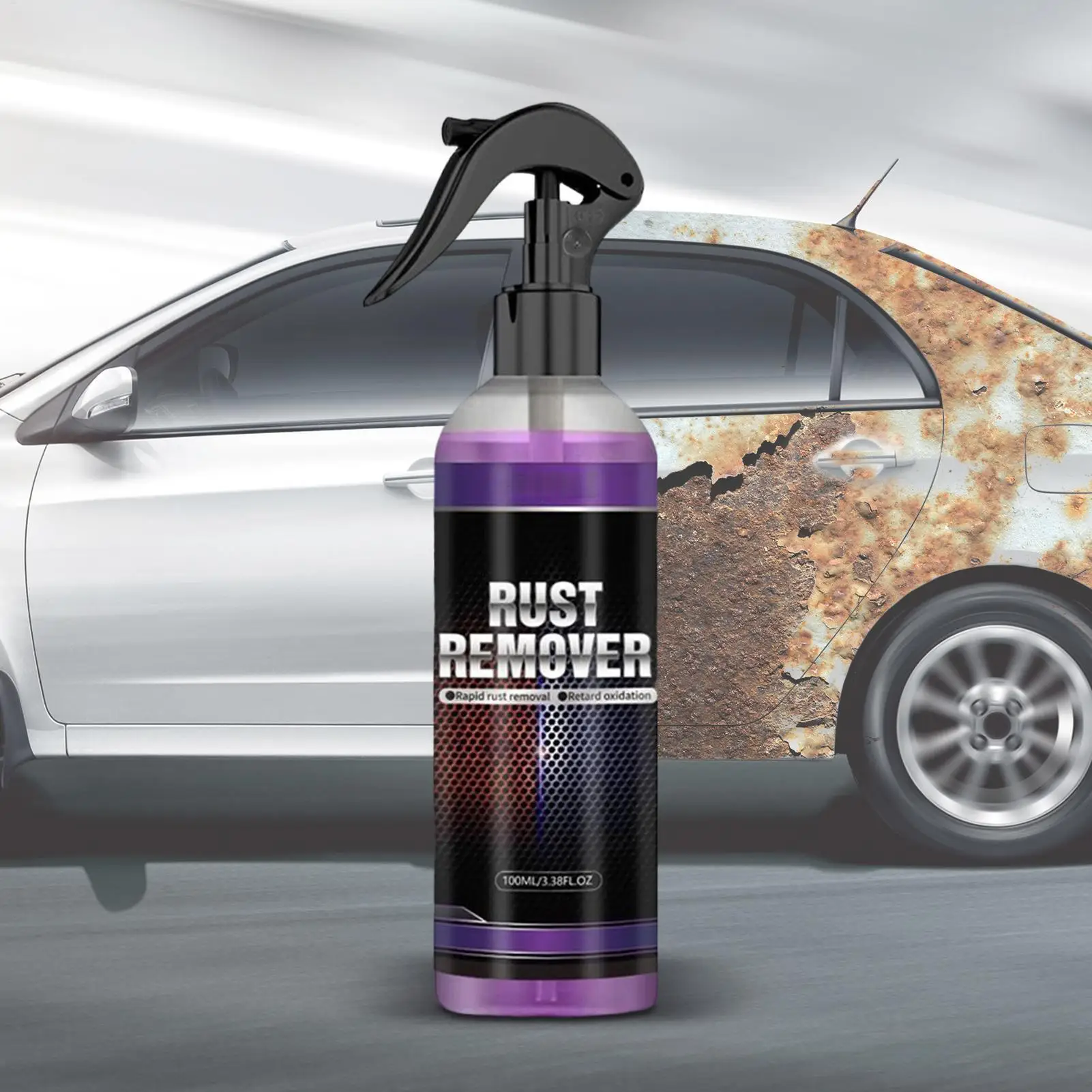Metal Rust Remover 100ml derusting spray to dissolve tire rust to protect wheel hub and brake drum rust remover for car