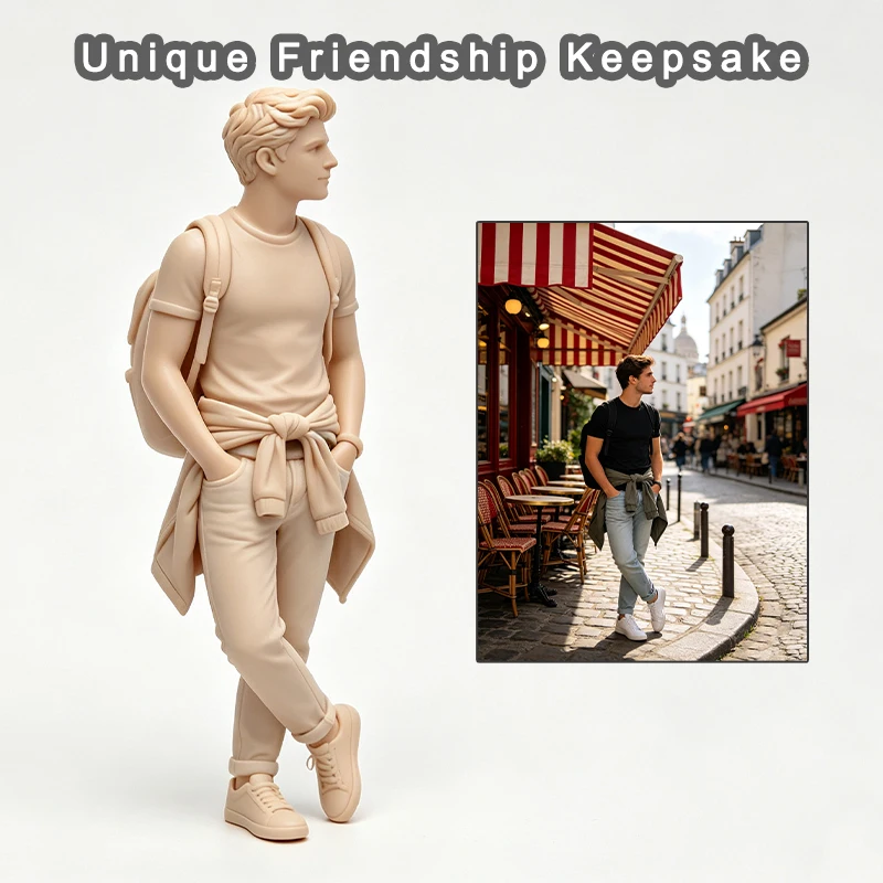 Custom 3D Print Real Person Statue, Full Color Resin Custom Family Portrait Figure, Personalized Keepsake Gift Made from Photo
