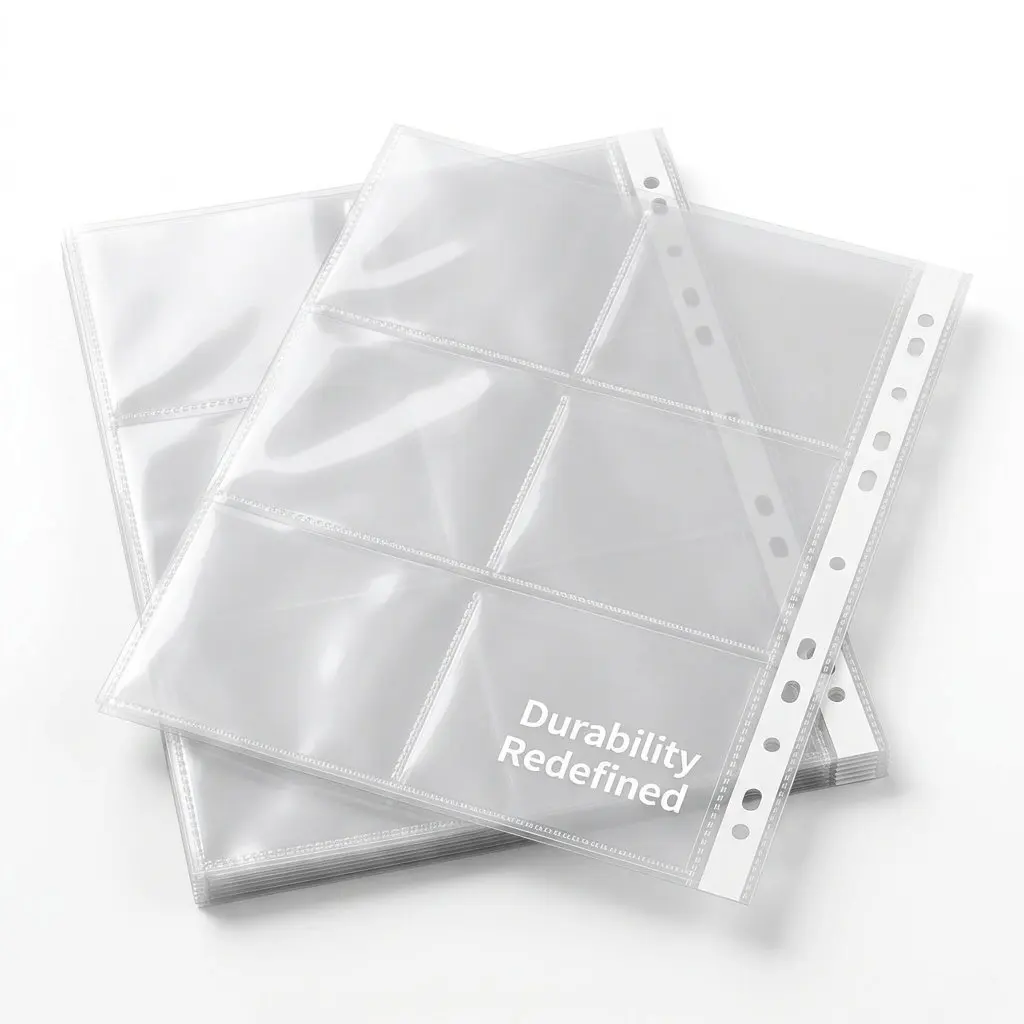Reusable Clear Photo Sleeves 20 Pack Erasable Album Pages for Photos Postcards Recipe and Flash Cards