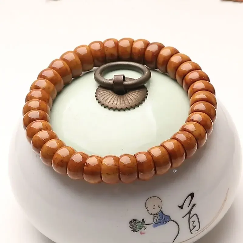 Purple Golden Mouse Golden Rice Bowl High-end Bodhi Bracelet Bead Hollow Seed Beaded Finished WenPlay Single Circle HandString