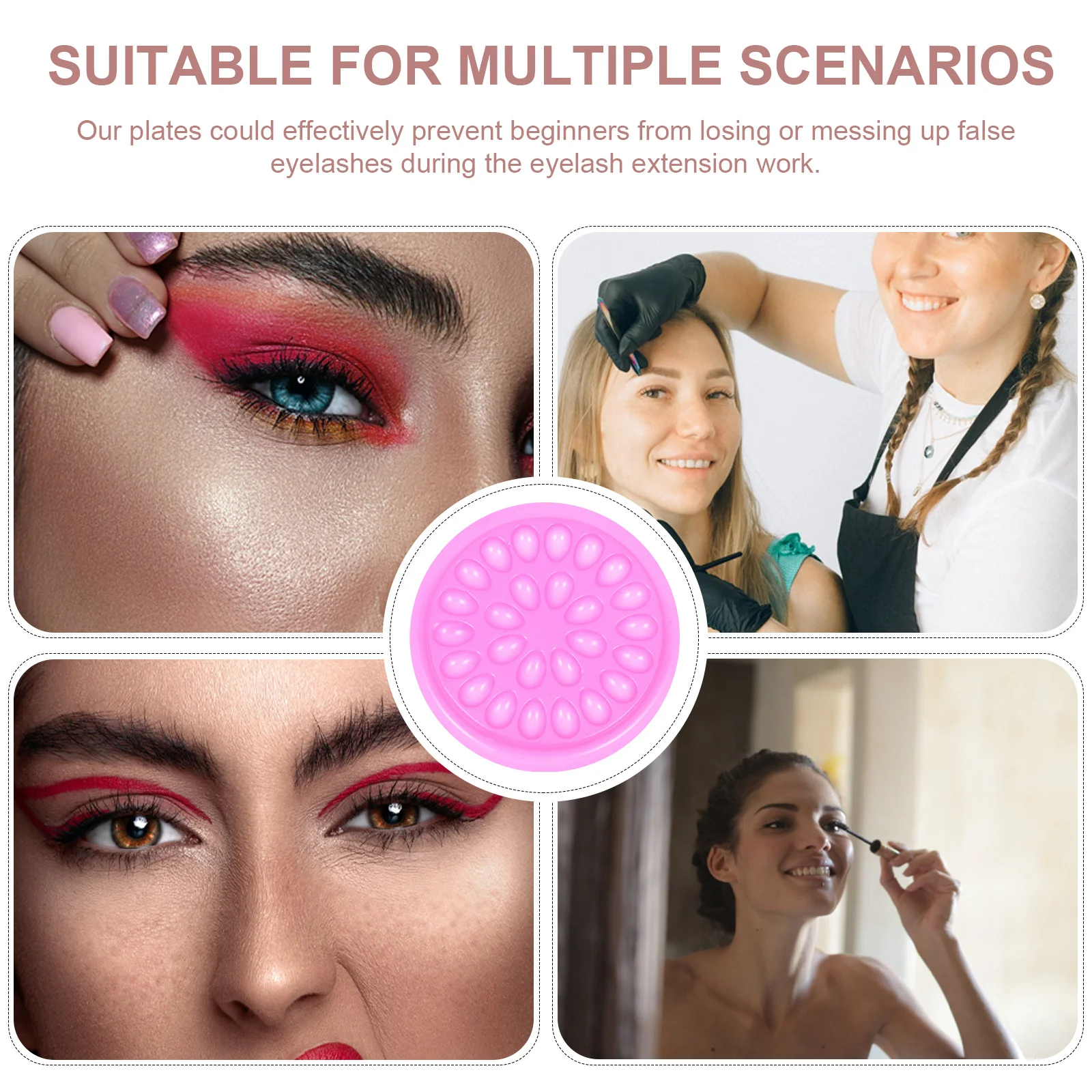 100 Uds placas de injerto de pestañas herramientas de retardo de pegamento de PVC para artistas de maquillaje principiantes placas de injerto de pestañas suministro de salón