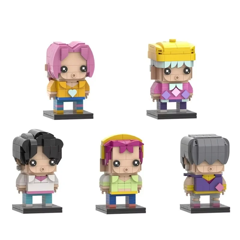 حار بيع Kpop شيطان الصيادين بناء لعبة المكعبات Q-نسخة فتاة مجموعة الصبي مجموعة مجمعة تمثال عيد ميلاد هدية الكريسماس