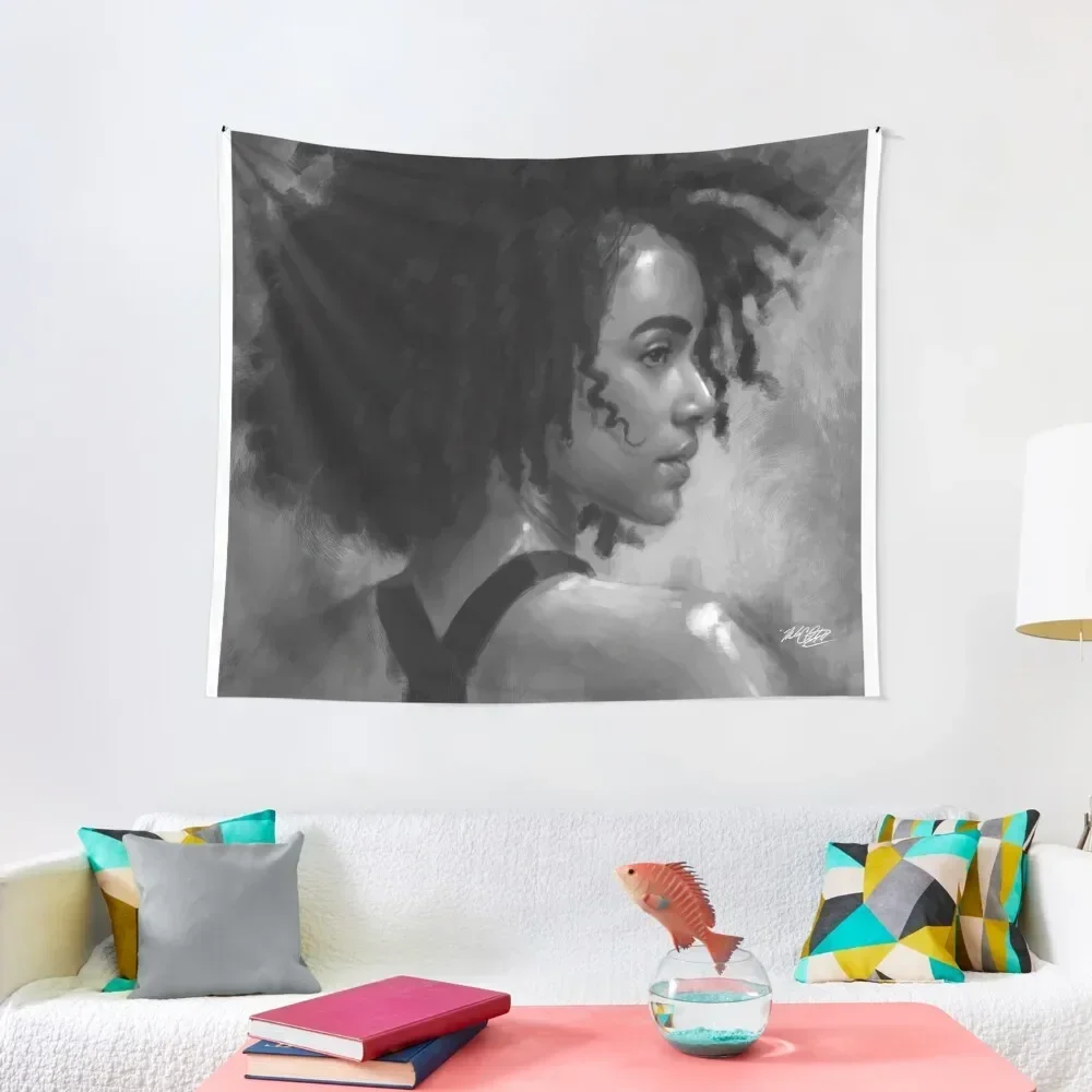 

Nathalie Emmanuel Charcoal Tapestry Living Room Decoration House Decorations Decorative Wall Mural Wall Coverings Tapestry