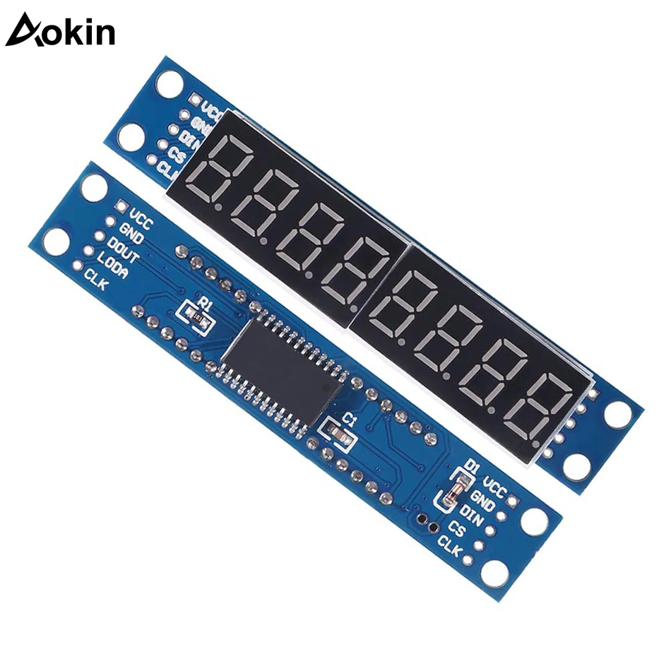 8 Digit 7 Segment Module MAX7219 8 Bit Digital Segment Tube LED Display Module for Arduino MCU/51/AVR/STM32