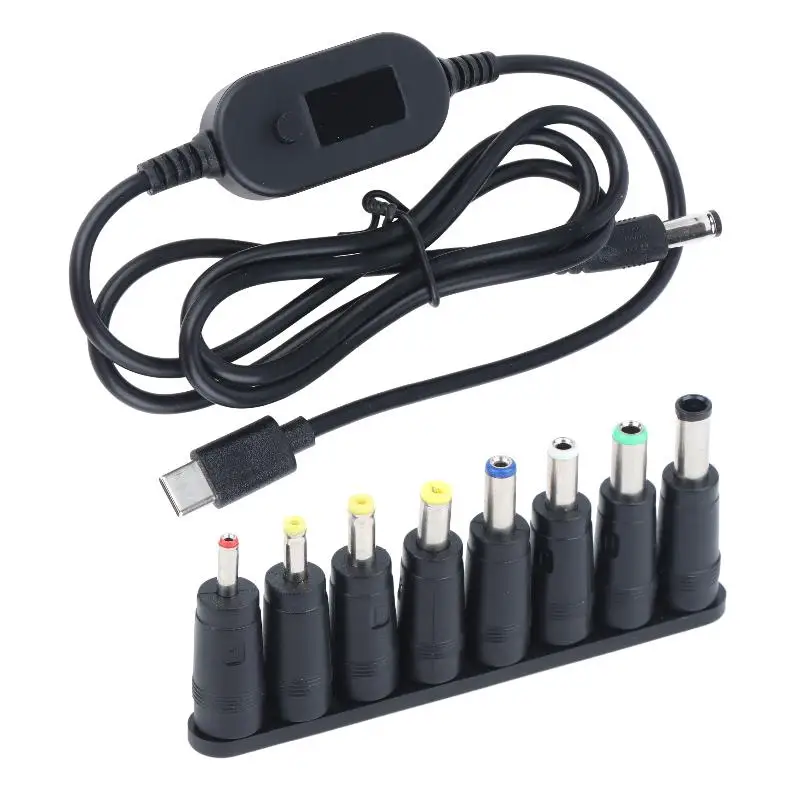 140W Type C to DC Charging Cable Set User-friendly Fast Charging Cord for Student Laptops Headphones Small Electronics