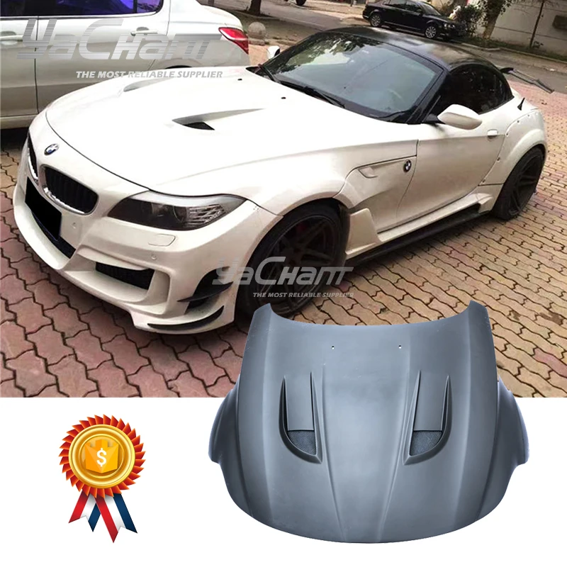 

LVL Style Fiber Glass Carbon Fiber Hood Bonnet For 1998-2001 E46 4D Hood Engngine Cover