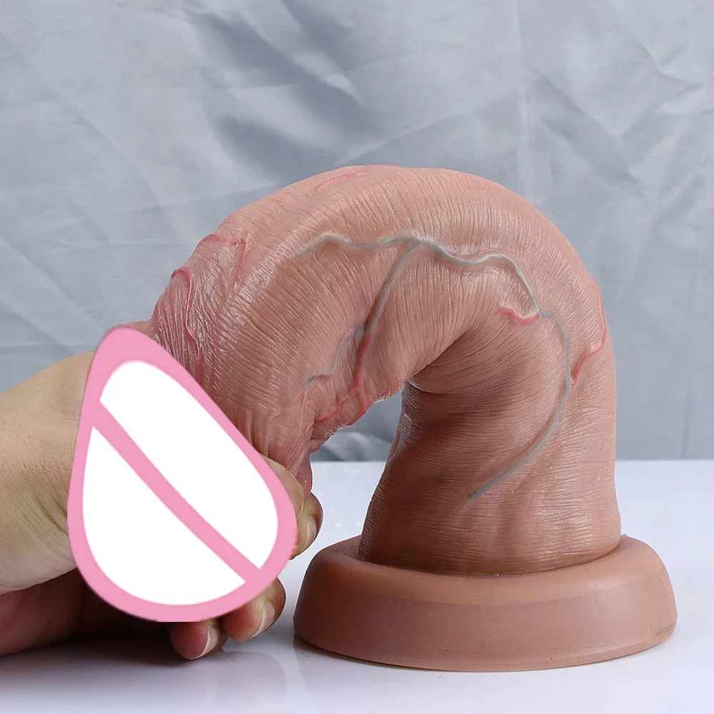 Super Real Big Glans Realistic Dildos Soft Huge Penis Suction Cup Anal Sex Toys For Woman Vagina Masturbation Adults Sexual Dick