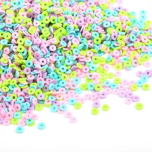 300 Stück 6mm Flache Runde Polymer Clay Perlen Handgefertigte Scheiben Lose Abstandsperlen für Schmuckherstellung DIY Armband Halskette Heishi Perlen – Detail 24